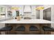 Gourmet kitchen with oversized island and ample seating at 4005 Brevard Pl, Raleigh, NC 27609