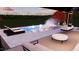 A modern pool featuring a spa, in-pool loungers, patio and a hanging swing-bed at 4005 Brevard Pl, Raleigh, NC 27609