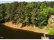 Lakefront property with dock and lush surroundings at 10305 Old Creedmoor Rd, Raleigh, NC 27613