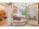 Spa-like bathroom with soaking tub, walk-in shower, and unique wall art at 10305 Old Creedmoor Rd, Raleigh, NC 27613