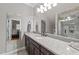 Elegant bathroom with granite vanity and walk-in shower at 255 Dupree Rd, Willow Springs, NC 27592