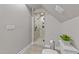 Small bathroom with shower and toilet at 255 Dupree Rd, Willow Springs, NC 27592