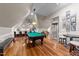 Game room with pool table and bar area at 255 Dupree Rd, Willow Springs, NC 27592