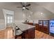 Wet bar with granite countertop and seating at 255 Dupree Rd, Willow Springs, NC 27592