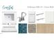 Guest bath featuring white finishes and blue wall tile at 3275 Roundly Rd # 10, New Hill, NC 27562