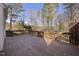 Spacious deck overlooking a wooded backyard at 4224 Sancroft Dr, Apex, NC 27539