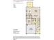 First floor plan features 2-car garage, kitchen, Gathering room, and guest suite at 4420 Darius Lane # 37, Fuquay Varina, NC 27526