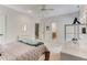 Spacious bedroom with ensuite bathroom access and neutral decor at 6729 Greywalls Ln, Raleigh, NC 27614