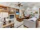 Spacious Gathering room with fireplace and built-in shelving at 6729 Greywalls Ln, Raleigh, NC 27614