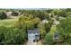Aerial view of a charming two-story home surrounded by lush greenery and mature trees at 727 Martin Luther King Jr Blvd Blvd, Raleigh, NC 27601
