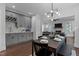 This open dining area offers a casual dining space next to the open living room at 727 Martin Luther King Jr Blvd Blvd, Raleigh, NC 27601