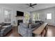Comfortable living room featuring a tiled fireplace with wooden mantel and contemporary furnishings at 727 Martin Luther King Jr Blvd Blvd, Raleigh, NC 27601