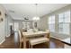 Bright dining area with hardwood floors and ample natural light at 1009 Santiago St, Durham, NC 27703