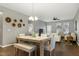 Bright dining area with hardwood floors and ample natural light at 1009 Santiago St, Durham, NC 27703