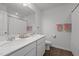 Clean bathroom with double sinks and shower/tub at 105 Kcf Dr, Elon, NC 27244