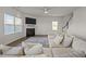 Living room features a fireplace and neutral-toned furniture at 105 Kcf Dr, Elon, NC 27244
