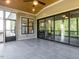Spacious screened-in porch featuring a wood ceiling and views into the home at 109 Evander Way, Pittsboro, NC 27312