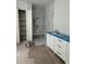 Bright bathroom featuring a marble walk-in shower and a modern vanity at 129 Windel Dr, Raleigh, NC 27609