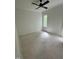 Bedroom featuring a ceiling fan, window, and neutral walls at 129 Windel Dr, Raleigh, NC 27609