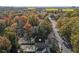 Aerial view showcasing a house nestled in a tree-lined neighborhood at 1300 Broad St # C, Durham, NC 27705