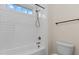 Bathroom with shower and bathtub at 1300 Broad St # C, Durham, NC 27705