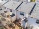 Aerial view of townhouses with backyard patios at 207 Hampshire Downs Dr, Morrisville, NC 27560