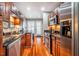 Modern kitchen with stainless steel appliances at 312 Kirkwood Dr, Chapel Hill, NC 27514