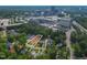 Aerial view of a vacant lot in a residential area, showcasing the potential for a new home at 4112 Rockingham Dr, Raleigh, NC 27609