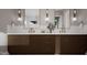 Double vanity bathroom with marble countertops at 4112 Rockingham Dr, Raleigh, NC 27609
