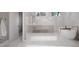 Elegant bathroom with double vanities and soaking tub at 4112 Rockingham Dr, Raleigh, NC 27609