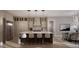 Modern kitchen with large island and high-end appliances at 4112 Rockingham Dr, Raleigh, NC 27609