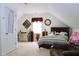 Bedroom with sloped ceilings, a double bed, and ample space at 414 Ash Lily Ct, Nashville, NC 27856