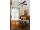Bright bedroom with ceiling fan and large window at 414 Ash Lily Ct, Nashville, NC 27856