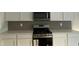 Stainless steel range and microwave in a modern kitchen at 5002 Cambrey Dr # 2, Durham, NC 27703