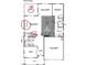 First floor plan featuring an open concept living area, kitchen and 2 car garage at 1105 Opal Ln # 70, Durham, NC 27705