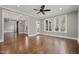 Breakfast room with hardwood floors and access to backyard at 1205 Smith Creek Way, Wake Forest, NC 27587