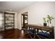 Elegant entryway with console table and hardwood floors at 128 Bruce Dr, Cary, NC 27511