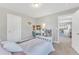 Cozy bedroom with a twin bed and built-in workspace at 148 Aylebury Rdg, Zebulon, NC 27597