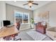 Home office with hardwood desk, comfortable chair, and ample natural light at 148 Aylebury Rdg, Zebulon, NC 27597