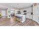 Open concept kitchen featuring an island and dining area at 148 Aylebury Rdg, Zebulon, NC 27597