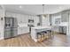 Modern kitchen with stainless steel appliances and an island at 148 Aylebury Rdg, Zebulon, NC 27597
