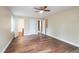 Bedroom with hardwood floors and access to bathroom and closet at 316 S Oakwood Dr, Rocky Mount, NC 27801