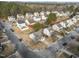 Aerial view of the home and surrounding neighborhood at 3838 Potecasi Dr, Raleigh, NC 27610