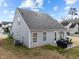Gray vinyl sided home with a large backyard at 3838 Potecasi Dr, Raleigh, NC 27610