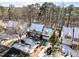 Aerial view of house and neighborhood in winter at 506 Kellyridge Dr, Apex, NC 27502