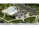 Aerial view of community pool and surrounding area at 6456 Alfalfa Ln, Wake Forest, NC 27587