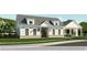 Exterior view of community clubhouse with covered patio area at 6460 Alfalfa Ln, Wake Forest, NC 27587