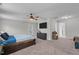 Main bedroom with private access to balcony at 655 Hawksbill Dr, Franklinton, NC 27525