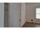 Simple bedroom with wood flooring and a closet at 723 S Washington St, Rocky Mount, NC 27801