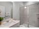 Clean bathroom with shower and vanity at 86 Macy Cir, Wendell, NC 27591